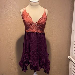 Free People Dress in Copper Combo